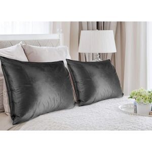 Set of 2 King Size 20x36 Velvet Pillowcases Soft Breathable Luxury Pillowcase